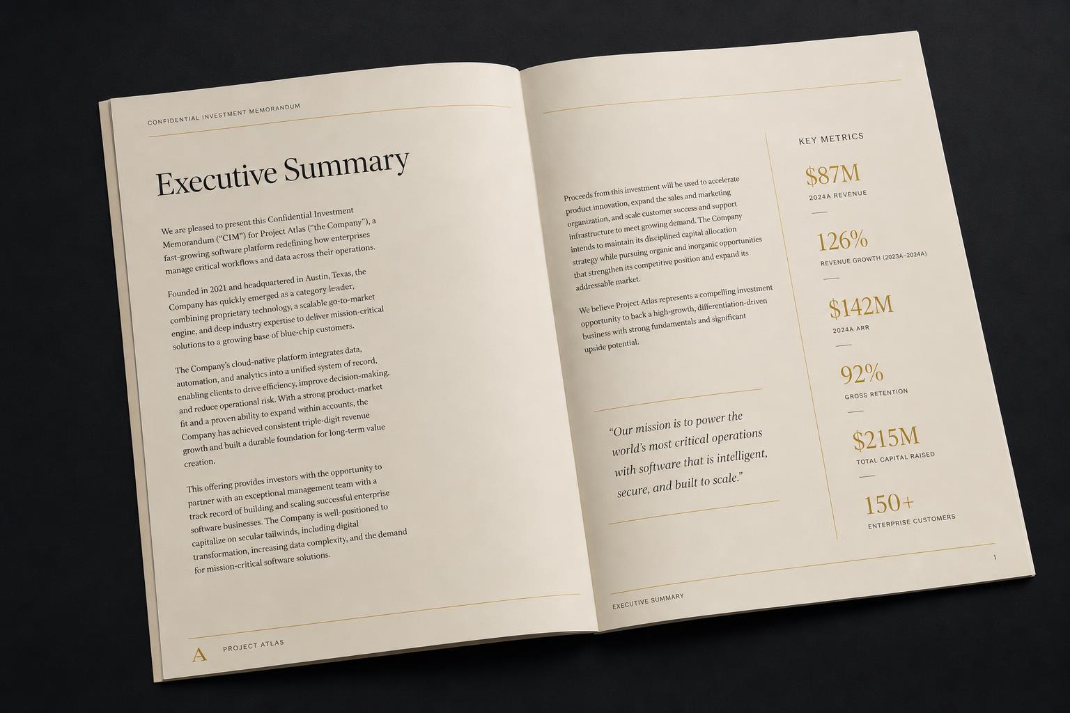 Executive Summary — Business Services | $42M Revenue